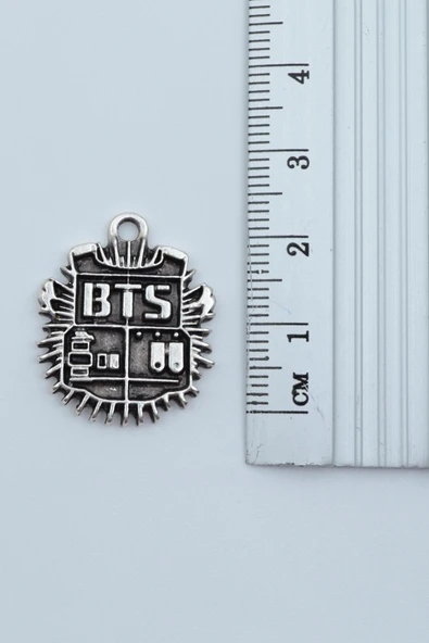 Minimal BTS Army Gümüş Kaplama Örme Zincir Kolye - Resim 3