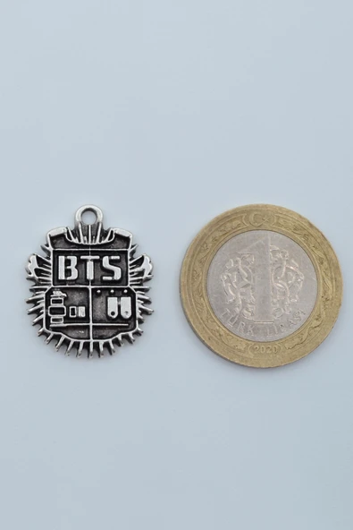 Minimal BTS Army Gümüş Kaplama Örme Zincir Kolye - Resim 4