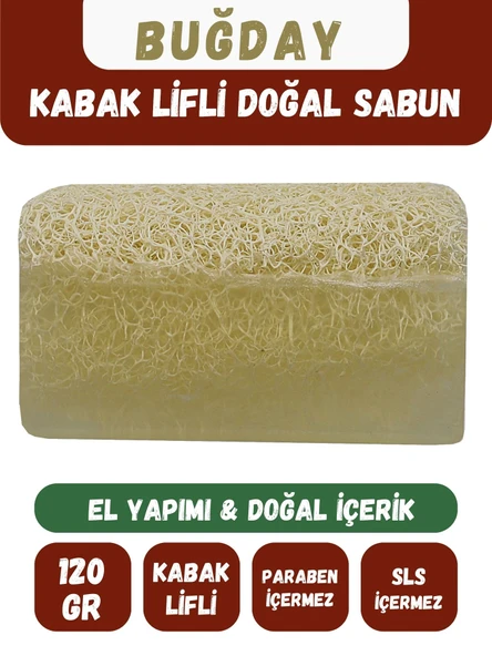 Doğal Kabak Lifli - BUĞDAY Özlü Doğal Sabun (120 Gr) - Bialife ürün görseli 1