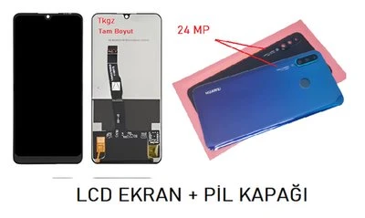Tkgz - P30 Lite LCD Ekran + Arka Kapak 24 MP BEYAZ ürün görseli 1