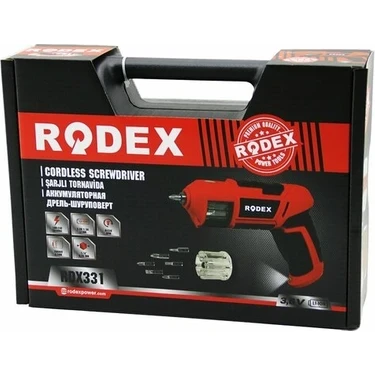 RDX331 Akülü Otomatik Değiştirilebilir Uçlu Vidalama Şarjlı Tornavida Yıldız Düz Uç ürün görseli 1