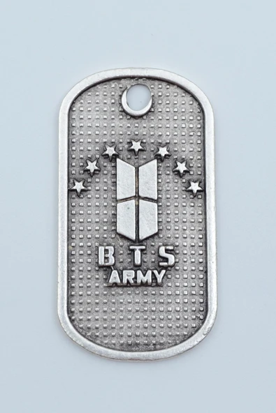 BTS Army Künye Gümüş Kaplama Kolye Ucu ürün görseli 1