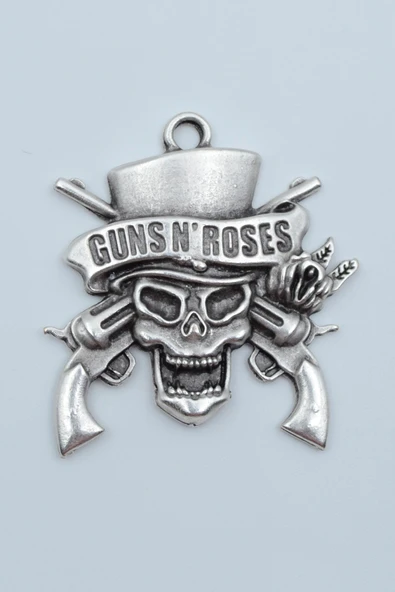Guns'n Roses Gümüş Kaplama Kolye Ucu ürün görseli 1