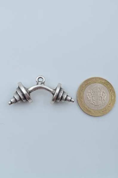 Halter - Dambıl Gümüş Kaplama Kolye Ucu - Resim 3