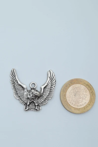 Kartal Gümüş Kaplama Kolye Ucu - Resim 3