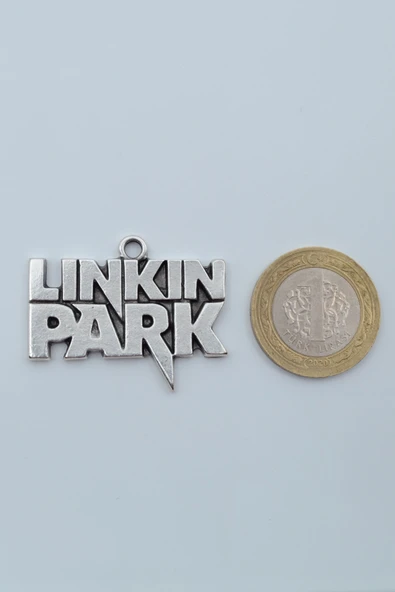 Linkin Park Gümüş Kaplama Örme Zincir Kolye - Resim 4