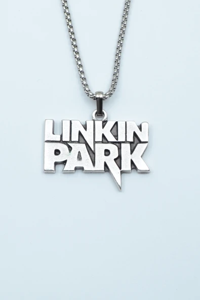 Linkin Park Gümüş Kaplama Örme Zincir Kolye ürün görseli 1