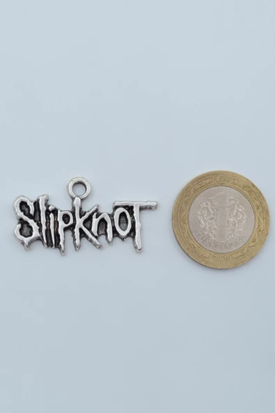 Slipknot Gümüş Kaplama Örme Zincir Kolye - Resim 4