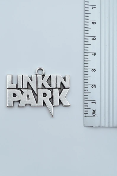Linkin Park Gümüş Kaplama Örme Zincir Kolye - Resim 3