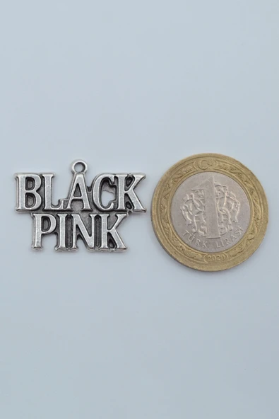Black Pink Gümüş Kaplama Örme Zincir Kolye - Resim 4