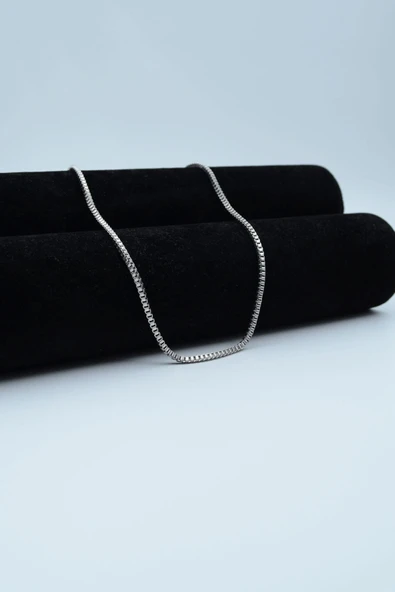 Küp Kolye Zinciri - Silver Renk - Resim 2