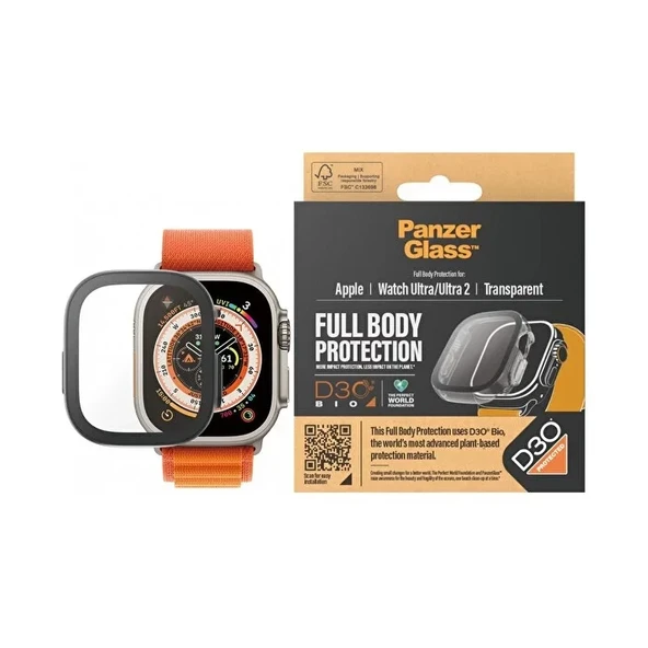 PanzerGlass Apple Watch Ultra 2 Full Body Şeffaf Ekran Koruyucu ürün görseli 1