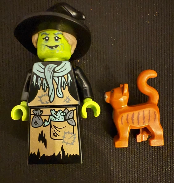 Orjinal Lego Minifigür Witch with Cat ürün görseli 1