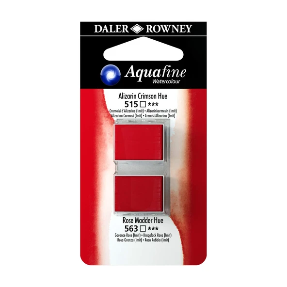 Daler Rowney Aquafine Sulu Boya Tablet 2 li Alizarin Crimson/Rose Madder Hue ürün görseli 1