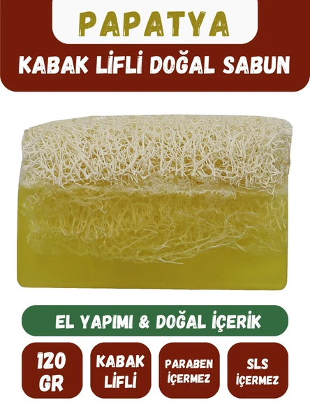 Doğal Kabak Lifli PAPATYA Özlü Doğal Sabun (120 Gr) - Bialife ürün görseli 1