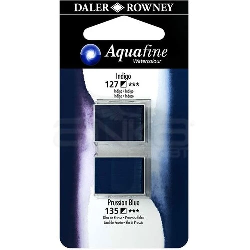 Daler Rowney Aquafine Sulu Boya Tablet 2 li Indigo/Prussian Blue ürün görseli 1