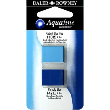 Daler Rowney Aquafine Sulu Boya Tablet 2 li Cobalt Blue Hue / Phthalo Blue ürün görseli 1