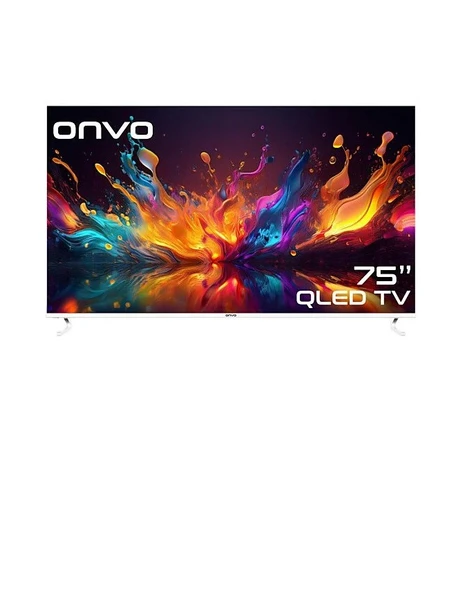 ONVO 75OVF9000UQ 75" 190 Ekran Uydu Alıcılı 4K Ultra HD Google Smart QLED TV ürün görseli 1