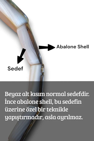 Abalone Shell Süper Renkli Sedef Bileklik 545-3 - Resim 5