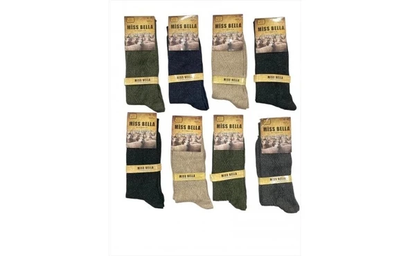 Miss Bella Lamswool Kışlık Erkek Çorap 8 Adet ürün görseli 1