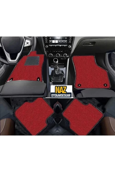 Ford Ka 1996-2008 Kırmızı Halı Siyah Kenar Petek Topuk ürün görseli 1