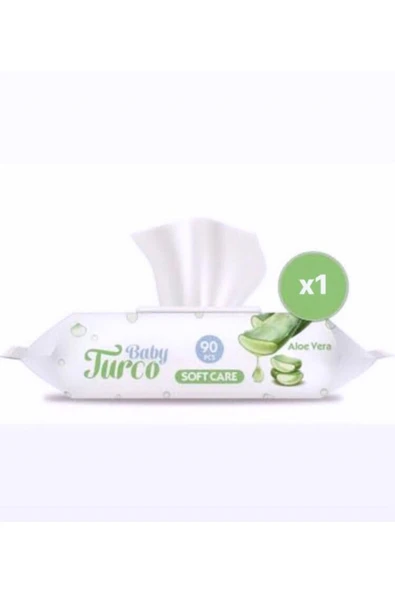 Baby Turco Softcare Aloe Vera Islak Bebek Havlusu 90 Yaprak ürün görseli 1