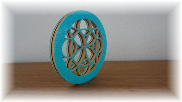 3D Renkli Çiçek Mandala Plastik Aparat - Resim 3
