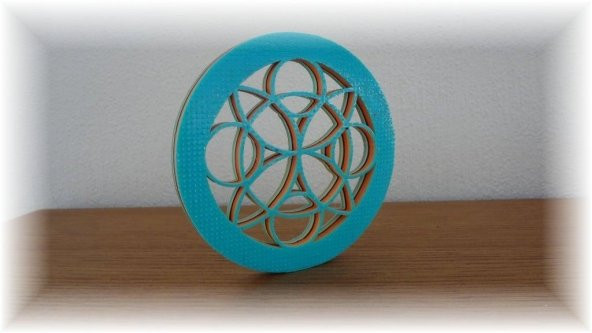 3D Renkli Çiçek Mandala Plastik Aparat - Resim 4