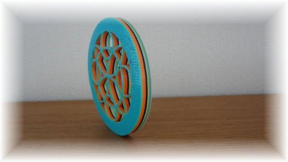 3D Renkli Çiçek Mandala Plastik Aparat - Resim 8