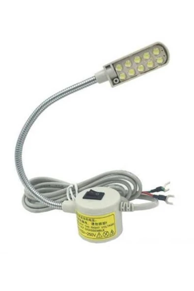 Dikiş Makinesi Lambası Mıknatıslı Spiral 10 Led'li Beyaz Mekanik ürün görseli 1