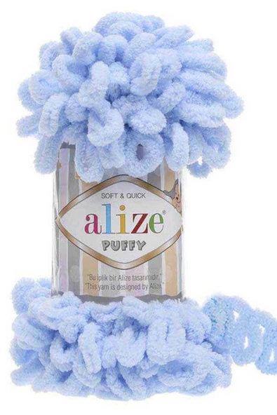 Alize  ALİZE PUFFY 100 GR TEKLİ 183 AÇIK MAVİ ürün görseli 1