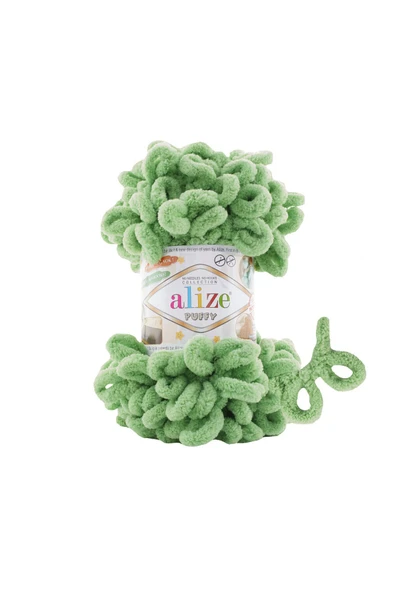 Alize  Puffy 103 El Örgü Ipliği 1 Adet Elle Örülen Kalpli Yastık Bebek Battaniyesi Örgü Ipi 103 Kuşkonmaz ürün görseli 1