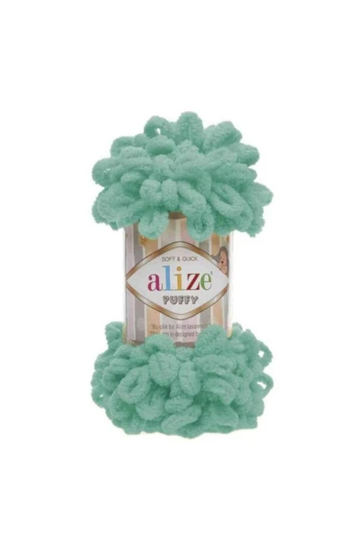 Alize  5 adet alize puffy elle örülen kadife ip no 490 mint ürün görseli 1