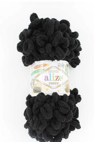 Alize  ALİZE  PUFFY  SİYAH  5  ADET   COLOR  : 1060 ürün görseli 1