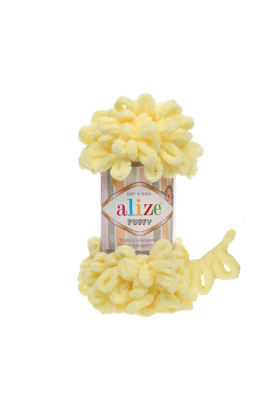 Alize  ALİZE PUALİZE PUFFY COLOR 13 ACIK SARI ürün görseli 1