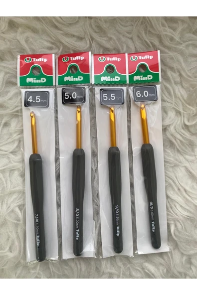 ByElifAyhan  Tulip Mind Tığ Set No:  4,5mm- 5mm- 5,5mm- 6mm ( 4 Adet ) ürün görseli 1