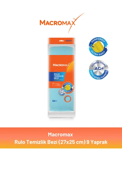 Macromax Rulo Temizlik Bezi (27x25 cm) 9 Yaprak ürün görseli 1