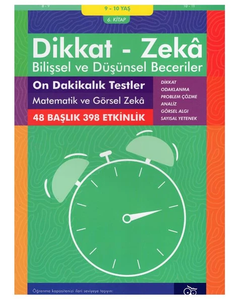 10 Dakikalık Testler Matematik ve Görsel Zeka 9 ve 10 Yaş Dikkat ve Zeka Akademisi ürün görseli 1