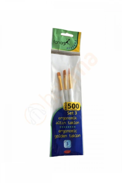 Fanart 500 Serisi Ergonomik Altın 3'lü Fırça Seti - Set 3 ürün görseli 1