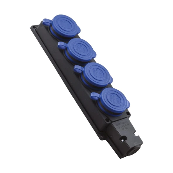 Orel 1x16A 4 lü Kauçuk Grup Priz 220 V ürün görseli 1