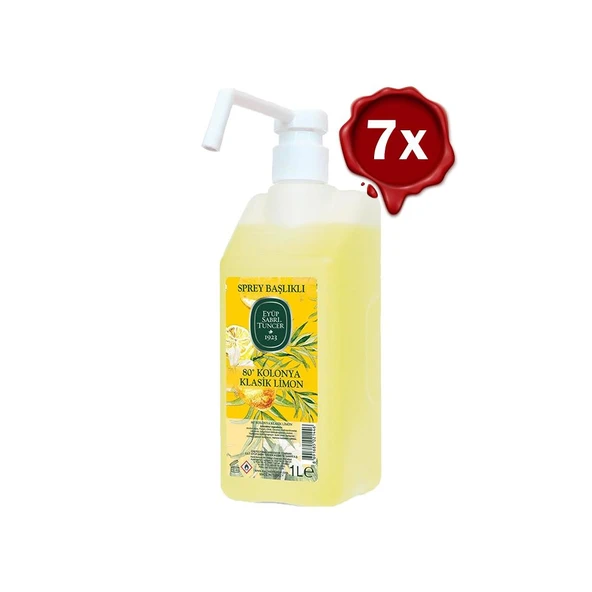 Eyüp Sabri Tuncer Klasik Limon Kolonyası Sprey Başlıklı 1 lt x 7 ürün görseli 1