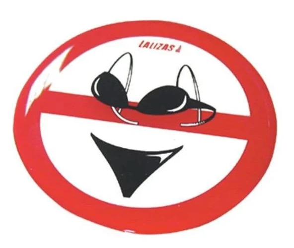 Lalizas Silikon Sticker "Bikini ile Girilmez" ürün görseli 1