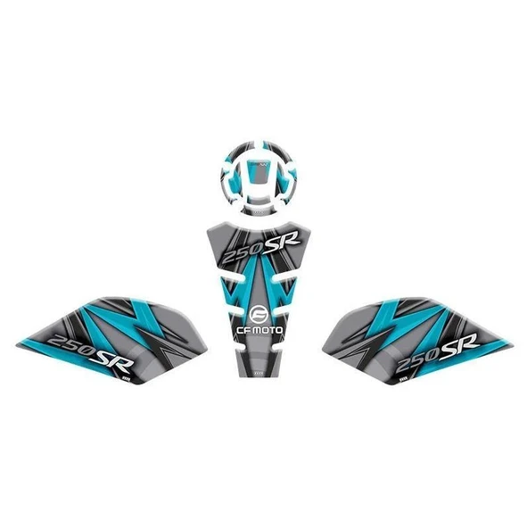 CF MOTO 250 SR 2020-2023 UYUMLU TANK PAD SET 010 ürün görseli 1