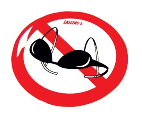 Lalizas Silikon Sticker "Üstsüz Girilmez" ürün görseli 1