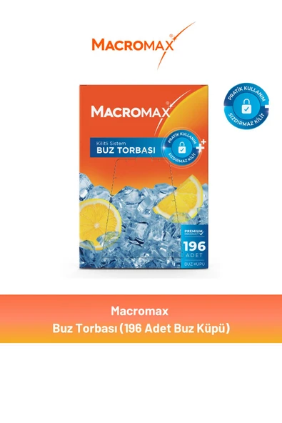 Macromax Buz Torbası (196 Adet Buz Küpü) ürün görseli 1