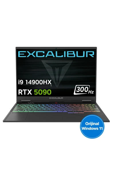 Casper Excalibur G920 i9-14900HX 32GB 2TB RTX5090 24GB 300Hz 16" W11H Gaming Laptop G920.1490-DX90A-E ürün görseli 1