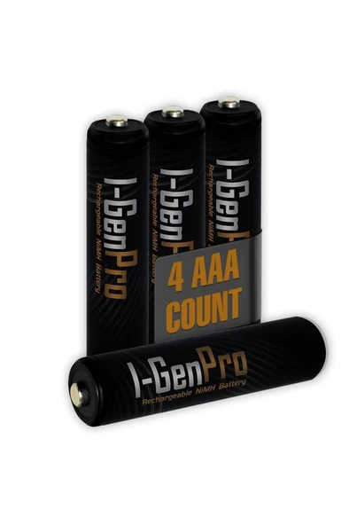 I-Gen Pro P162 4 Adet AAA 1100 mAh Şarj Edilebilir İnce Kalem Pil 1.2V Ni-MH Şarjlı Pil ürün görseli 1
