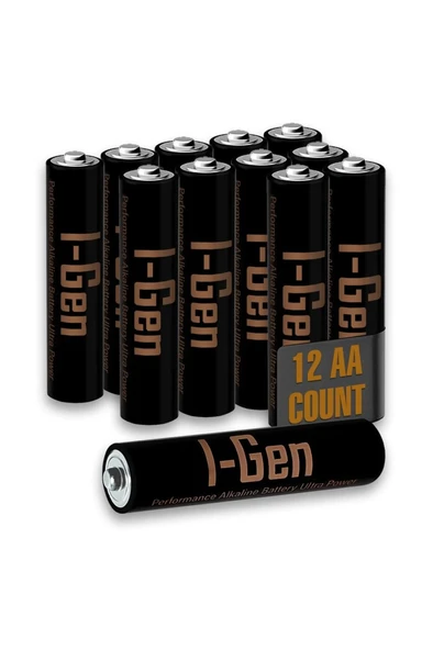 I-Gen A116 Ultra Alkalin AA Kalem Pil 12'li Paket LR6 1.5V ürün görseli 1