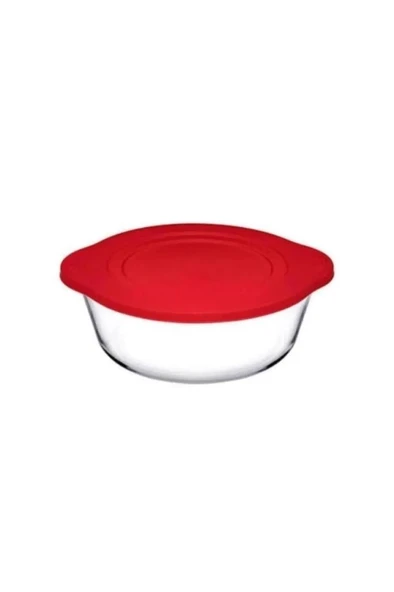 Paşabahçe 59001 Kırmızı Plastik Kapaklı Yuvarlak Borcam 2100 cc ürün görseli 1