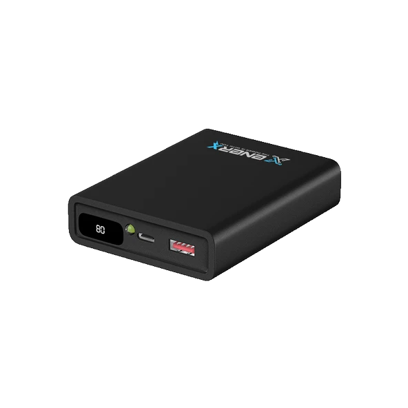 Enerx ENR-P10188DC 10000 Mah 2.1 Amper Dijital Göstergeli Powerbank Siyah ürün görseli 1